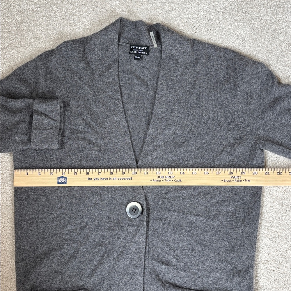 Repeat Cashmere Oversized Button Gray Cardigan Sw… - image 6
